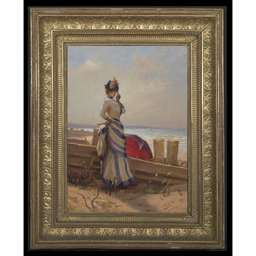 An Elegant Woman by the Sea