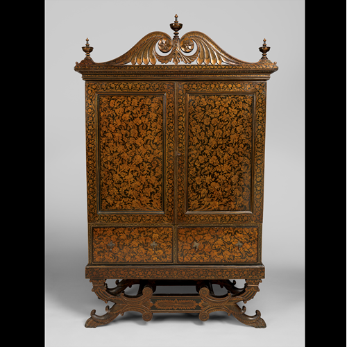 Indian Lacquered Cabinet