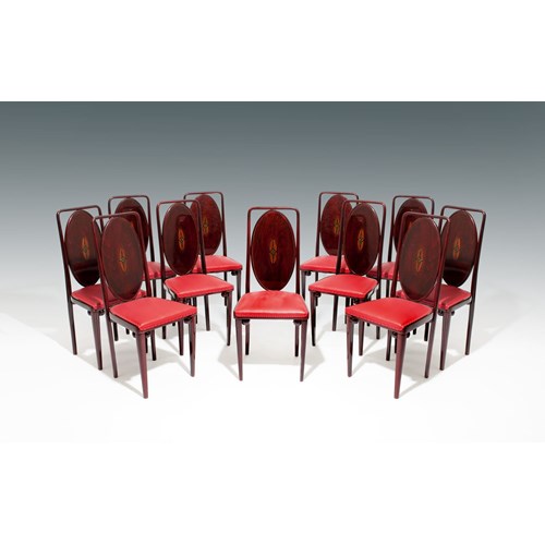A SET OF TEN SIDE CHAIRS
