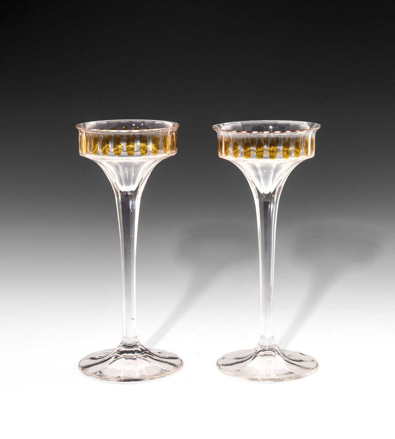 A PAIR OF STEM GLASSES