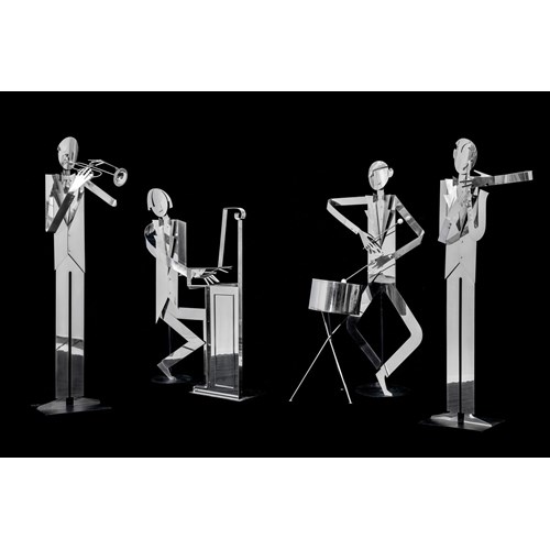 FOUR LIFE-SIZED JAZZ MUSICANS