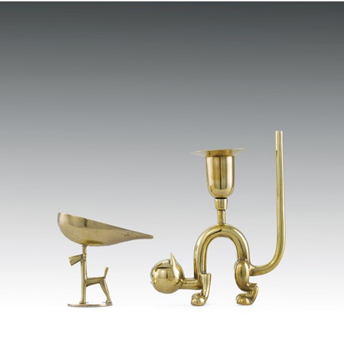 CANDLESTICK AND ASHTRAY