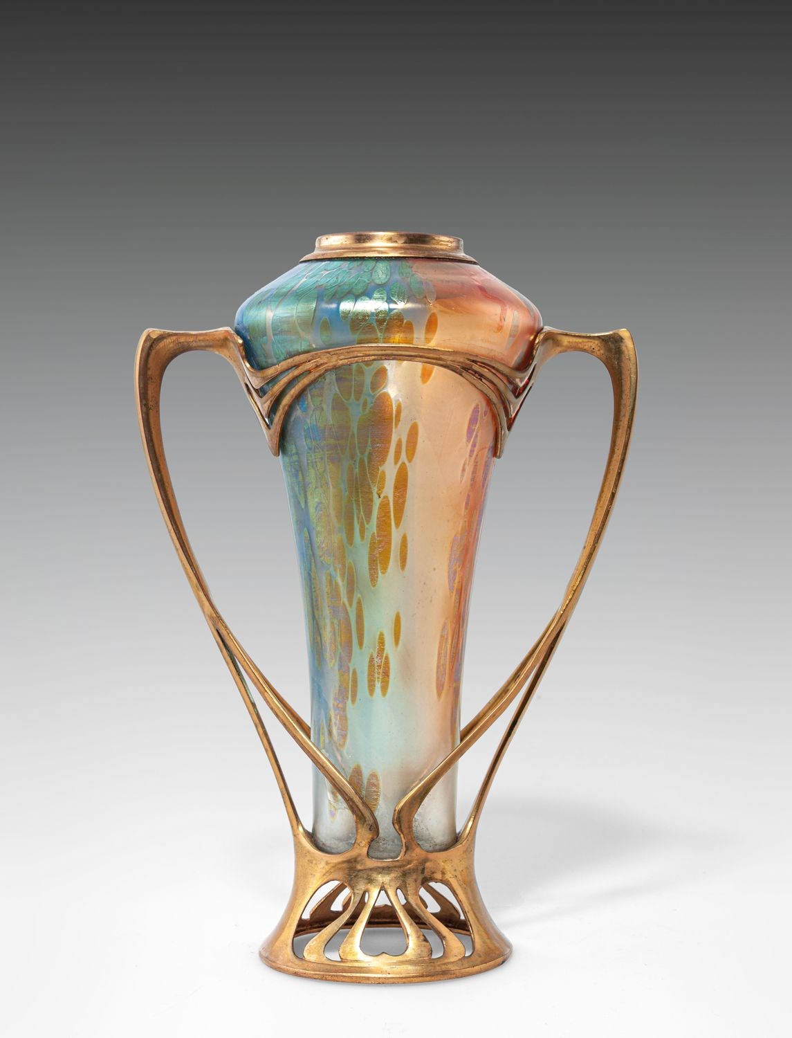 VASE WITH GILT BRASS MOUNT