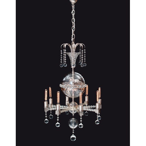 A RARE AND EXTRAORDINARY CHANDELIER AND A PAIR OF WALL SCONCES
