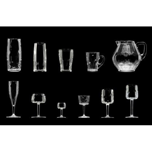 57-PIECE SET OF GLASSWARE  from table service no. 100a