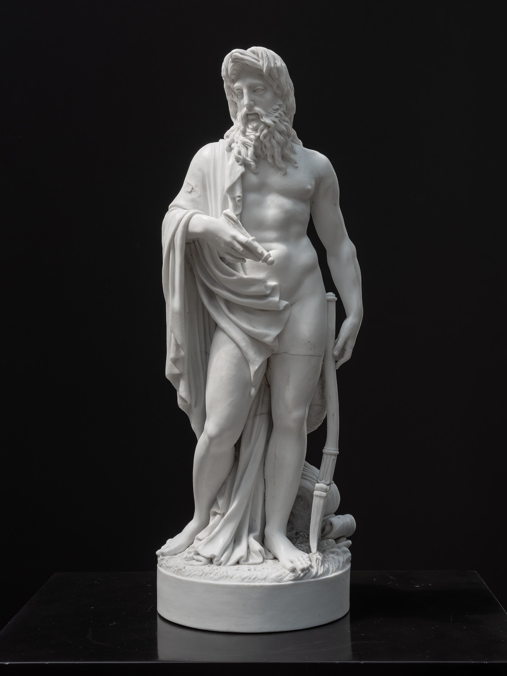 Scultura in biscuit di Nettuno