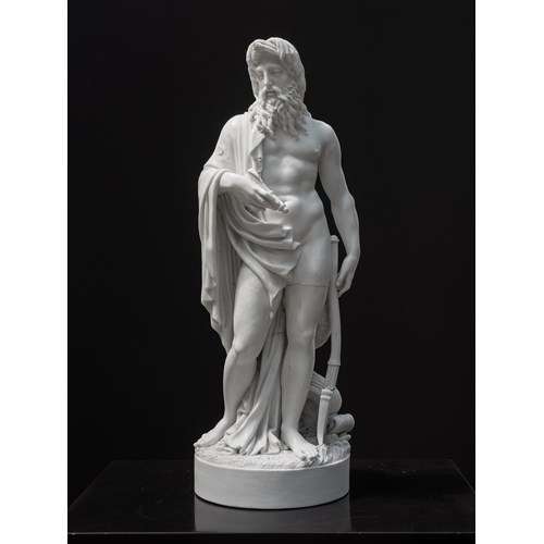 Scultura in biscuit di Nettuno