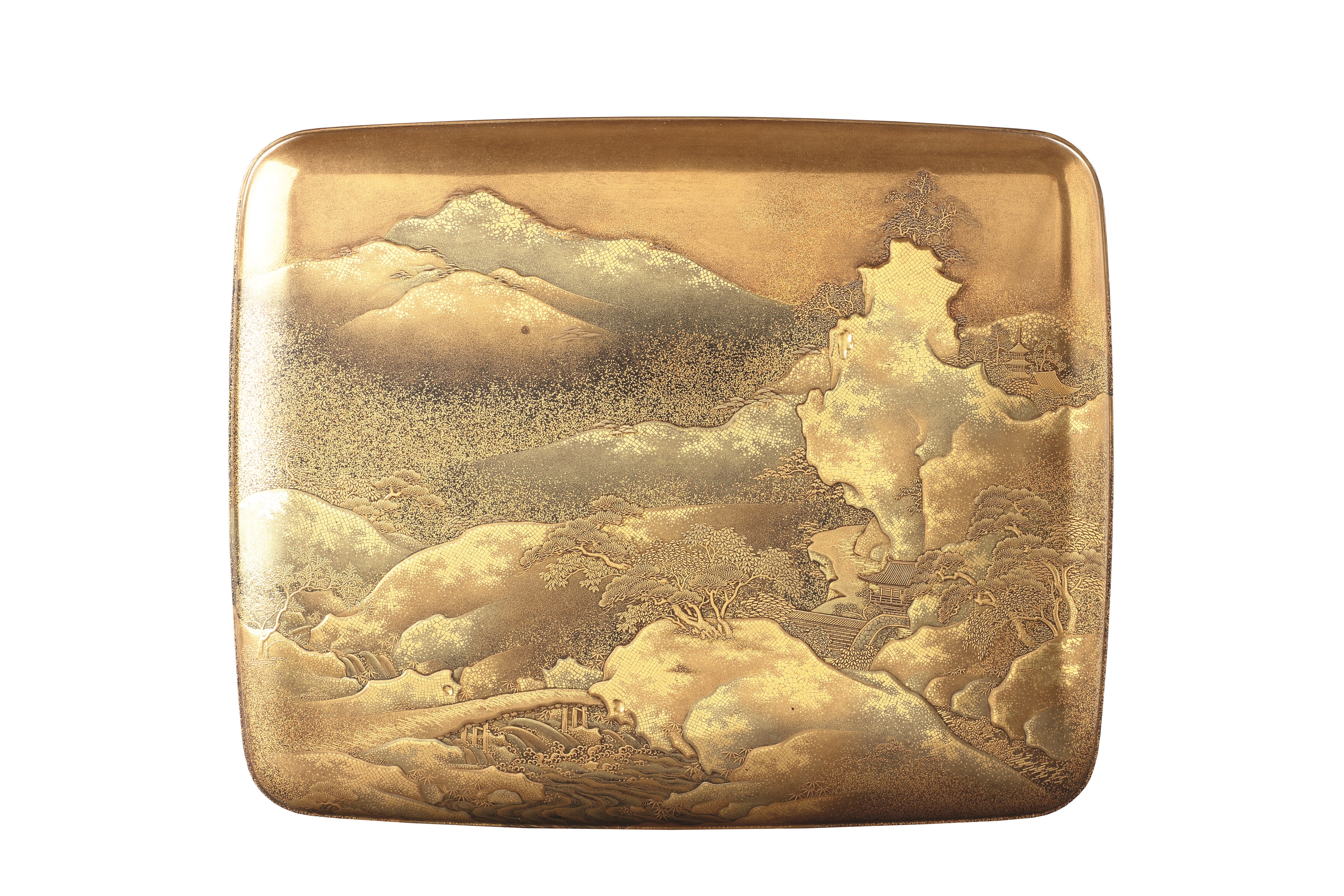 An Extremely Fine Quality Lacquer Box and Cover with Internal Tray