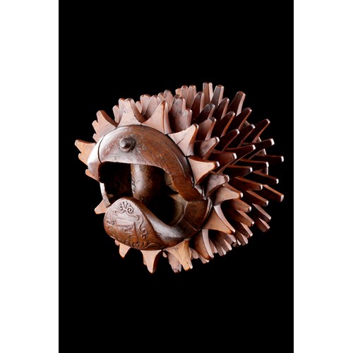 A Rare Example of a Tuscan Carved Walnut ‘Bracciale’ used for ‘Pallone Col Bracciale’