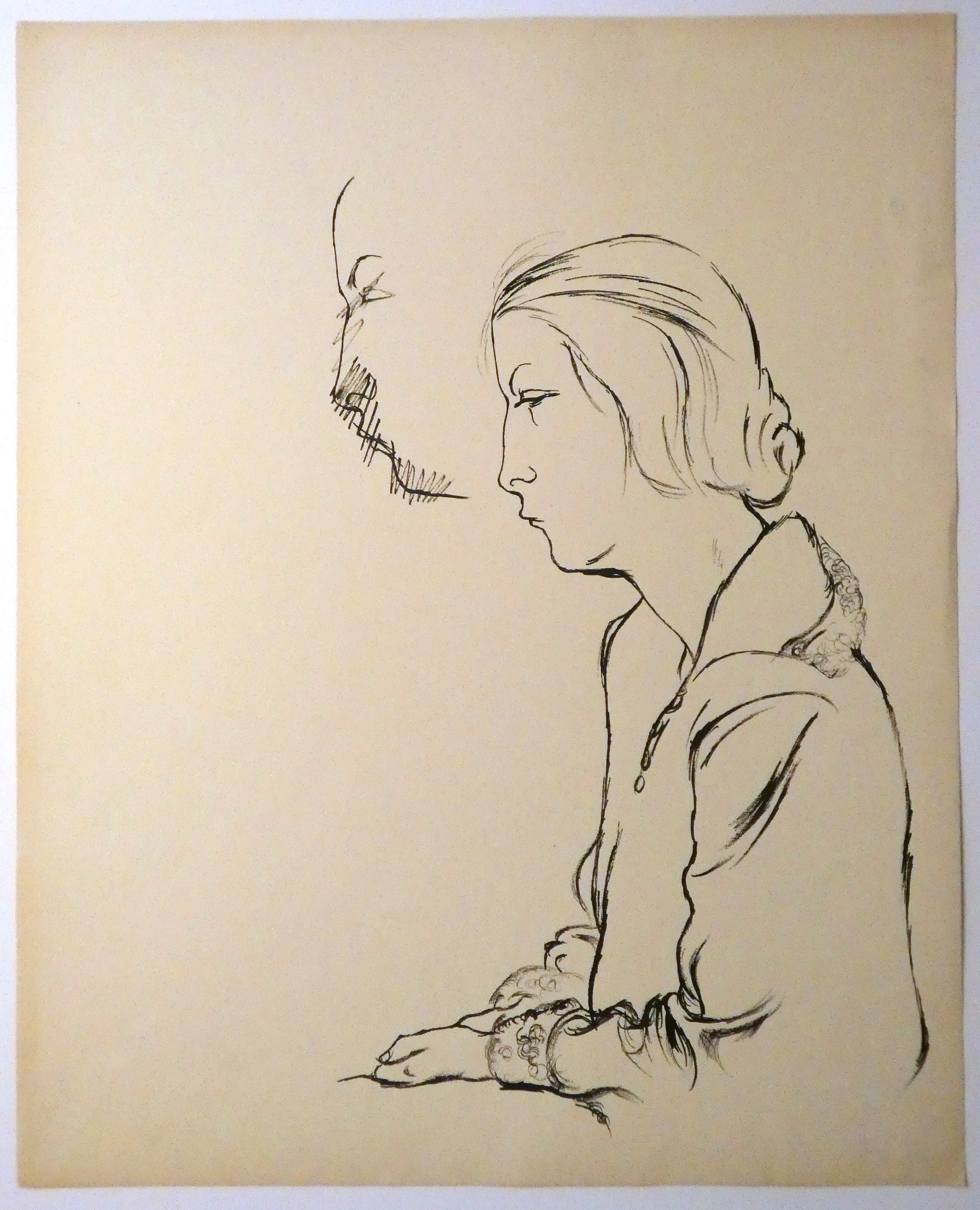 Sitting Girl in Profile