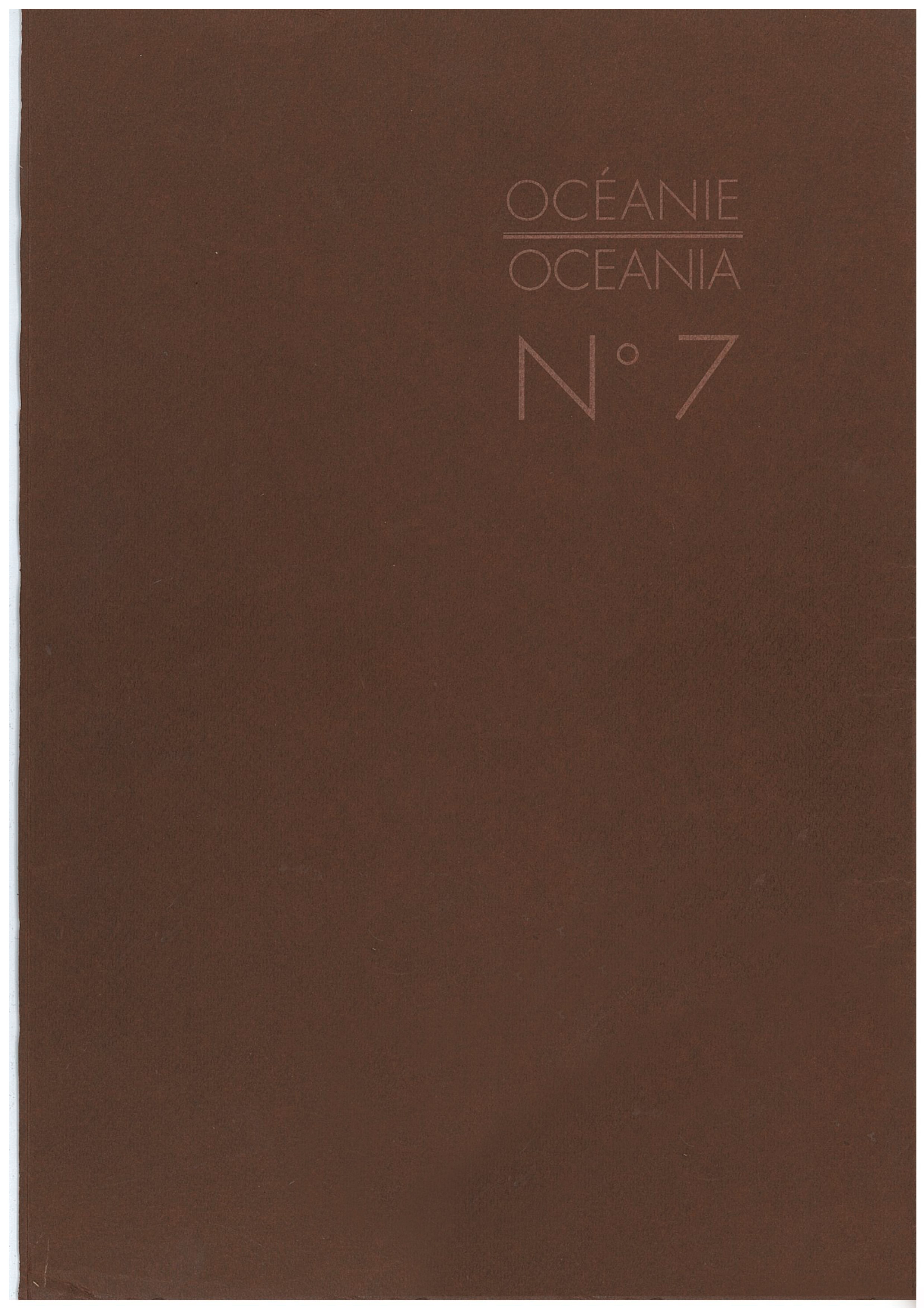 OCEANIA N°7. BARK AND BASKETRY