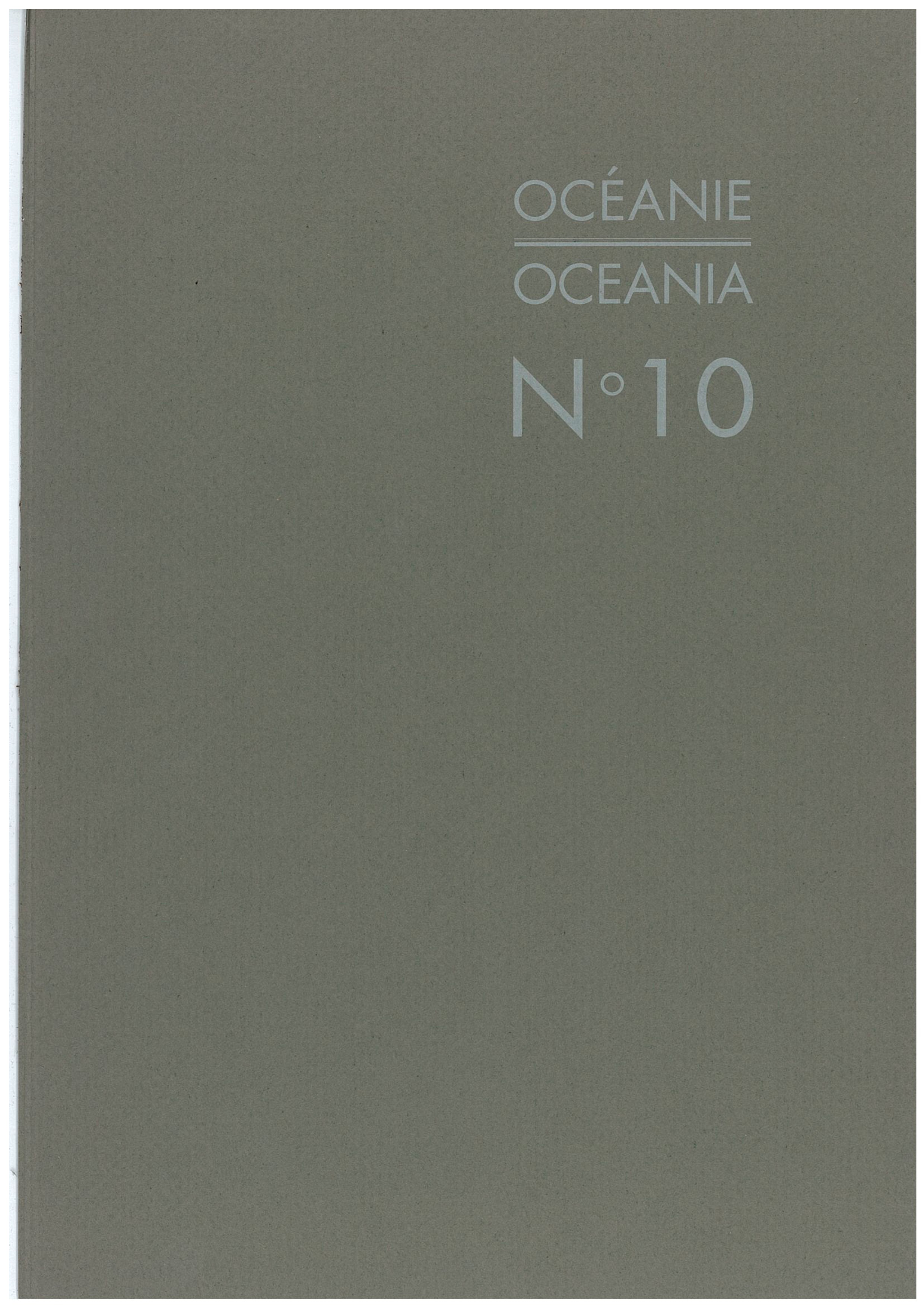 OCEANIA N°10. THE OCEANIC OBJECT.