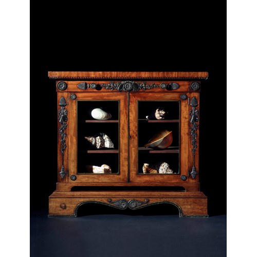 A Regency period bronze-mounted mahogany side cabinet