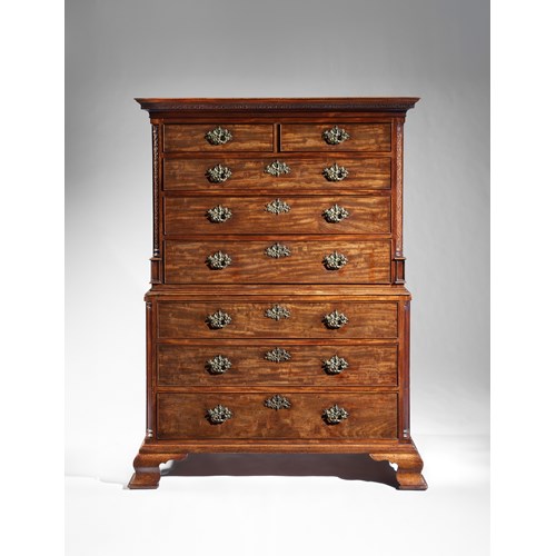 A Fine George III Period Mahogany Chest on Chest