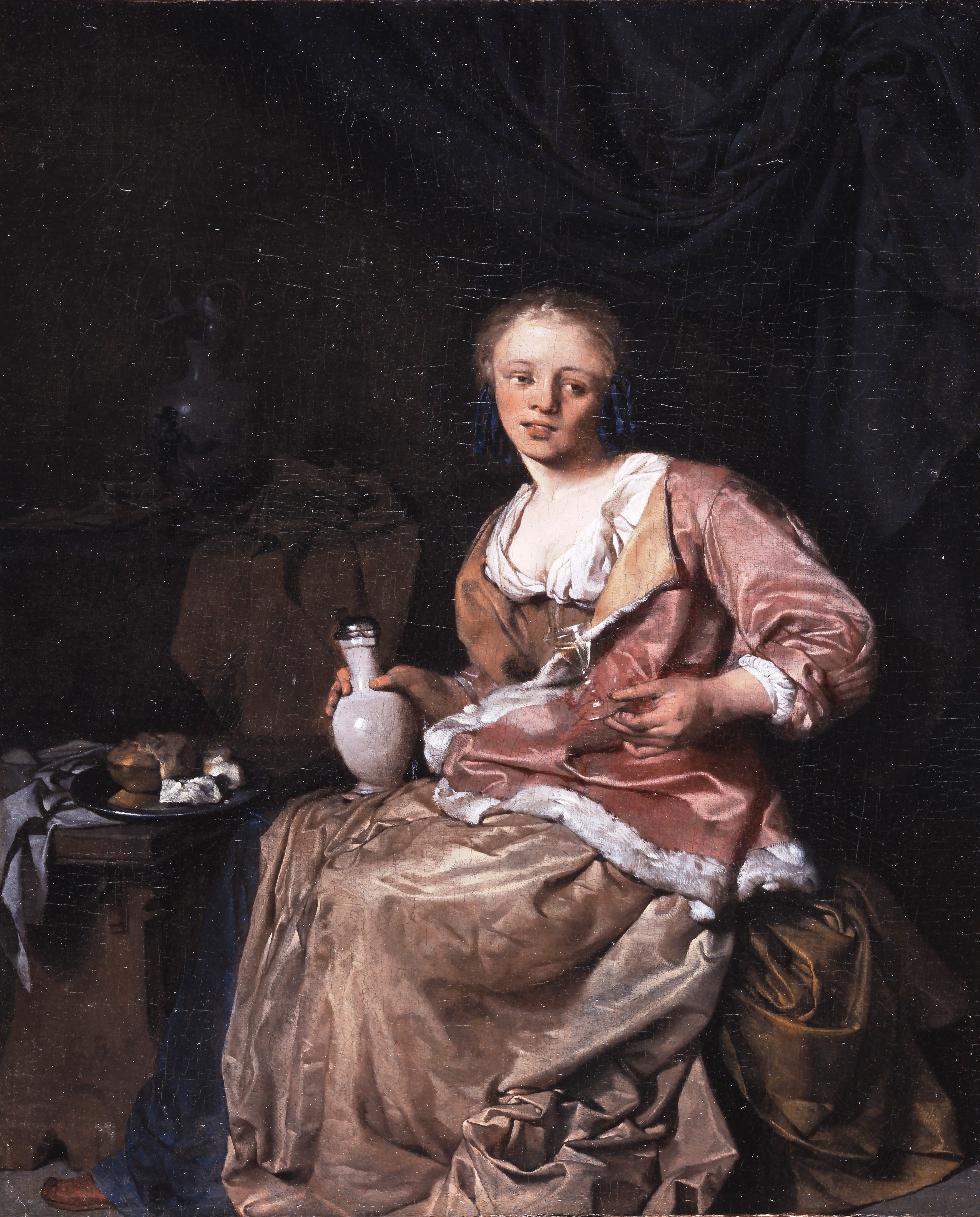 Young woman with wine glass
