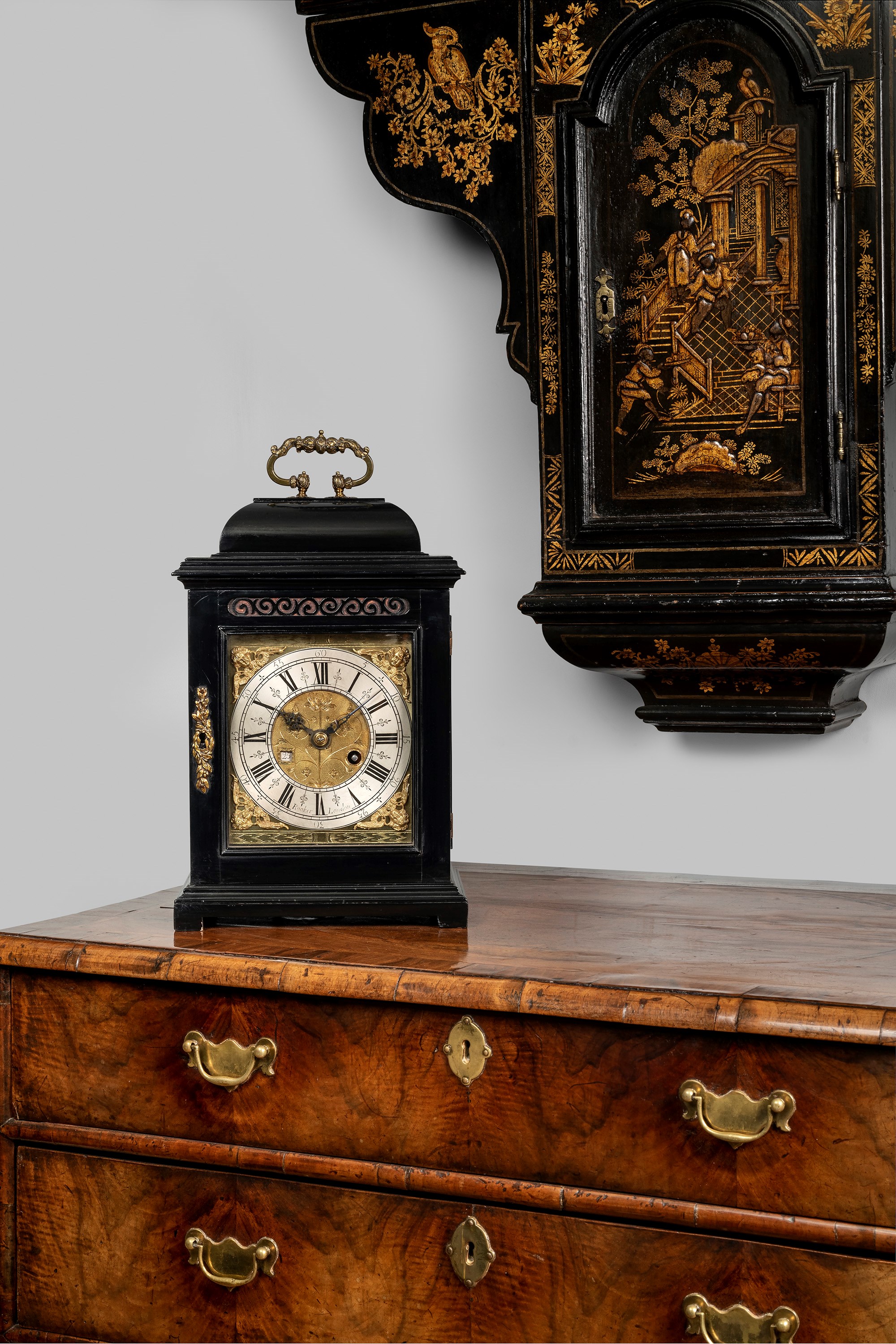 Antique Chest of Drawers with a Clock