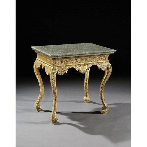 A GEORGE I GILT GESSO SIDE TABLE

