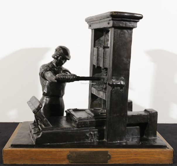 Drukker aan de press