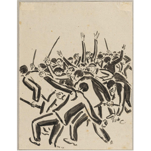 Aanvallende menigte, 1918