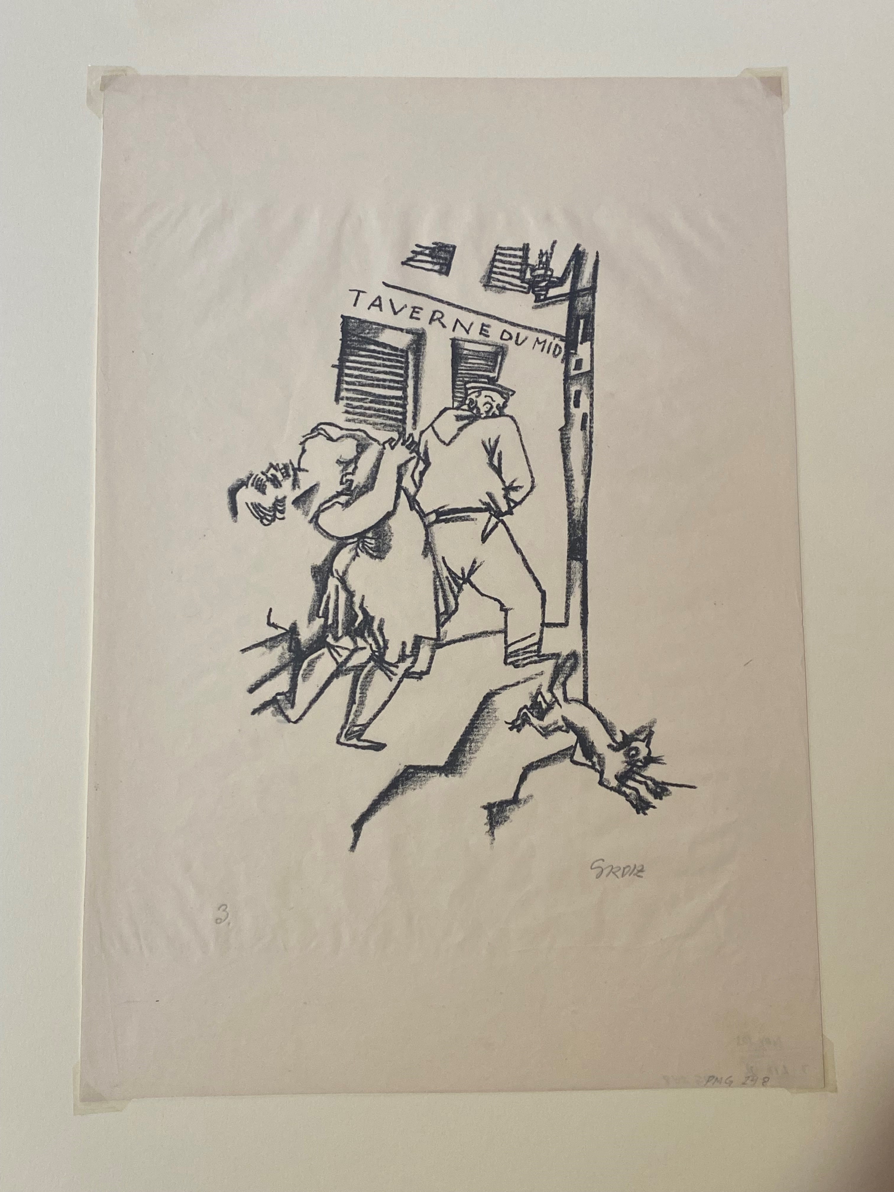 Taverne du midi, 1915-1916