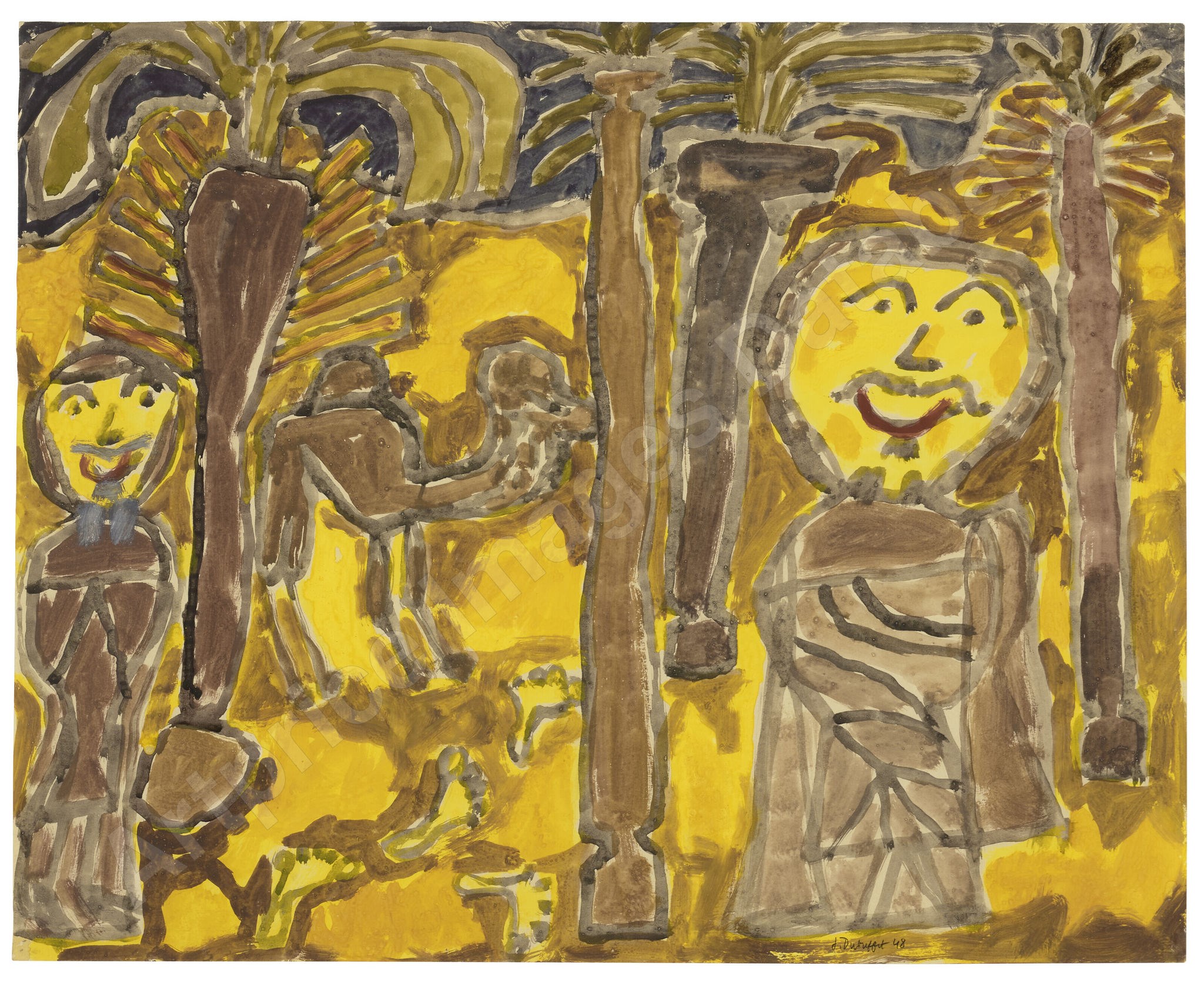 Arabieren, Palmbomen, Kameel, november 1947 – april 1948