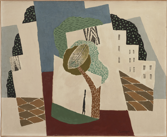 Silhouette masculine sous un arbre, 1915