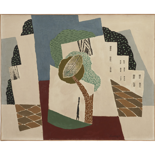 Silhouette masculine sous un arbre, 1915