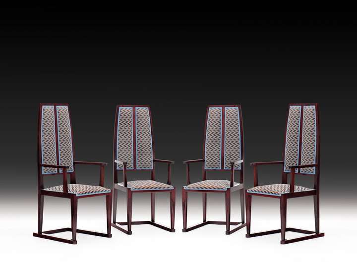 FOUR SECESSIONIST ARMCHAIRS