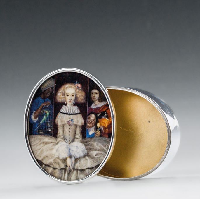Norbertine Bresslern-Roth - SILVER BOX WITH PORTRAIT MINIATURE ON IVORY | MasterArt