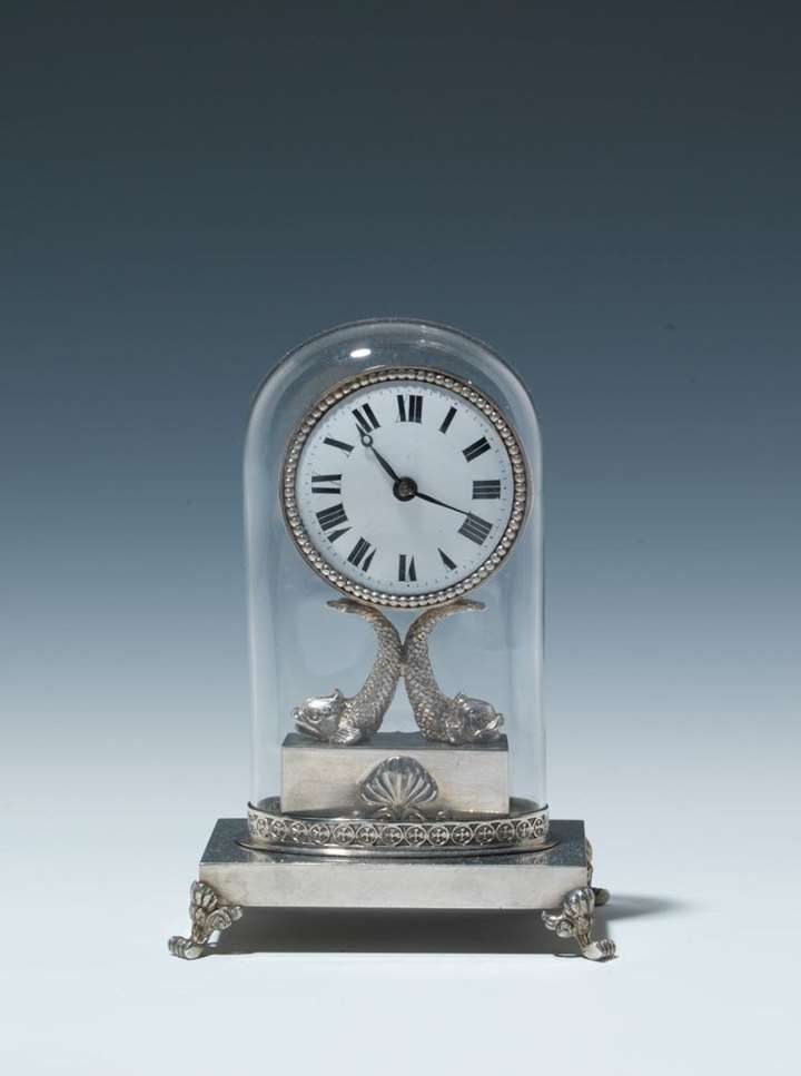 EMPIRE MINIATURE CLOCK WITH GLASS CASE