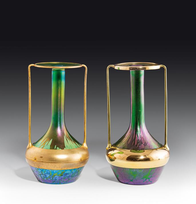 Alfred Roller - A pair of vases with brass mount | MasterArt