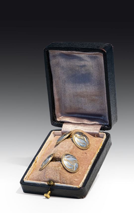 Josef Hoffmann / Wiener Werkstätte - A pair of silver cufflinks | MasterArt
