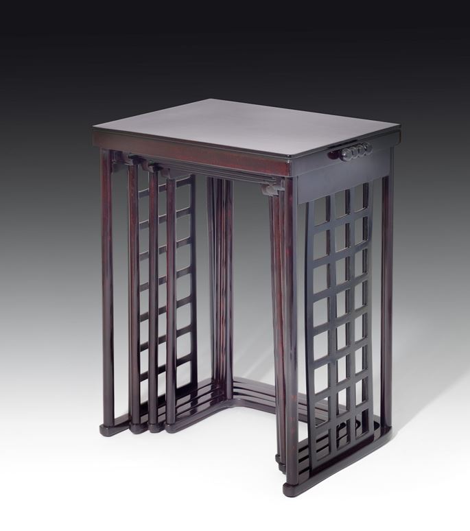 Josef  Hoffmann - Nesting Tables with square lattice | MasterArt