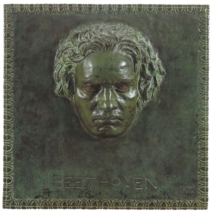  Franz STUCK - RELIEF PANEL WITH MASK OF BEETHOVEN | MasterArt