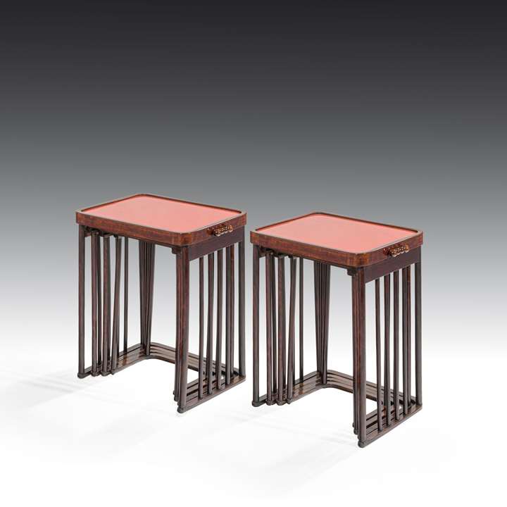 A PAIR OF NESTING TABLES