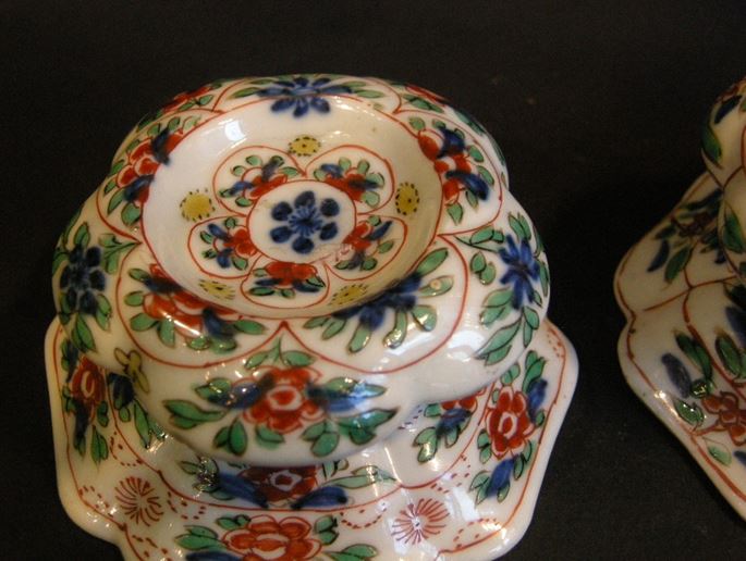 Pair of salts in &quot;famille verte&quot; porcelain - Kangxi period | MasterArt