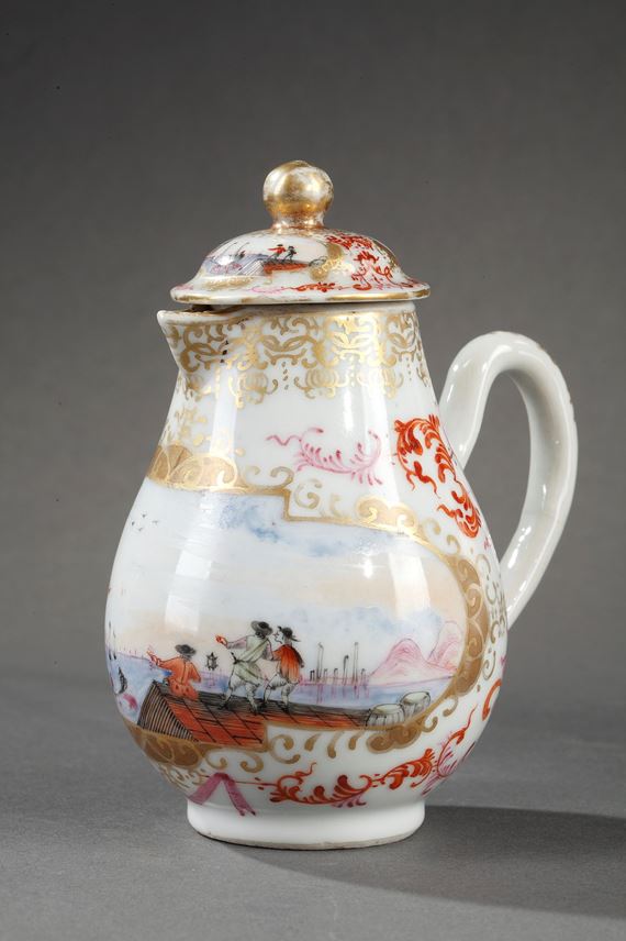 Milk pot and pattipan chinese export porcelain Meissen style | MasterArt