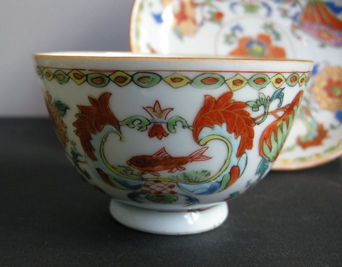 Cup and saucer Famille rose porcelain decorated with the Mme de  Pompadour decor - Circa 1745 - | MasterArt