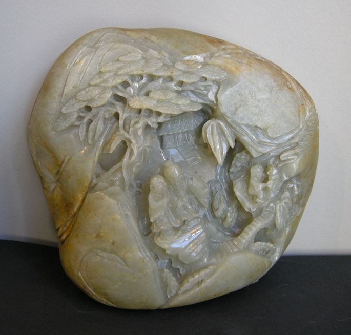 Jade boulder sculpted  - Qing period | MasterArt