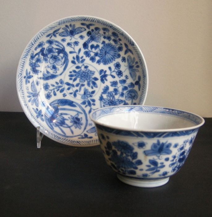 Cup and saucer porcelain blue and white | MasterArt