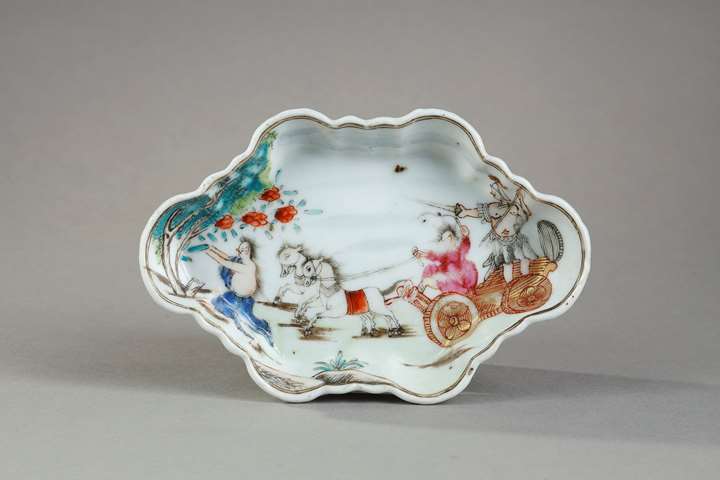 Pattipan Famille Rose porcelain with a European decor - Qianlong period 1736/1795  about 1750