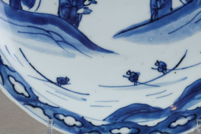 Porcelain dish blue and white - Chinese for the japan (Kosometsuke) - Tianqi period | MasterArt