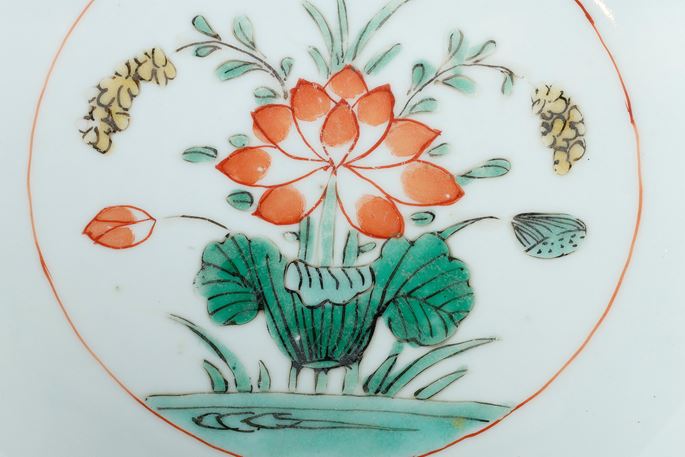 Pair porcelain bowls &quot;Famille verte&quot; decorated with the doucai style  - Yongzheng period | MasterArt