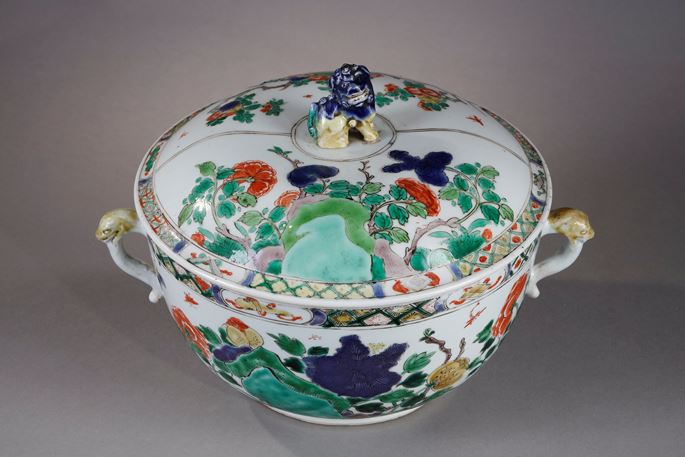 Ecuelle or tureen &quot;famille verte&quot; porcelain - Kangxi period | MasterArt