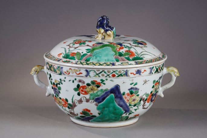 Ecuelle or tureen &quot;famille verte&quot; porcelain - Kangxi period | MasterArt