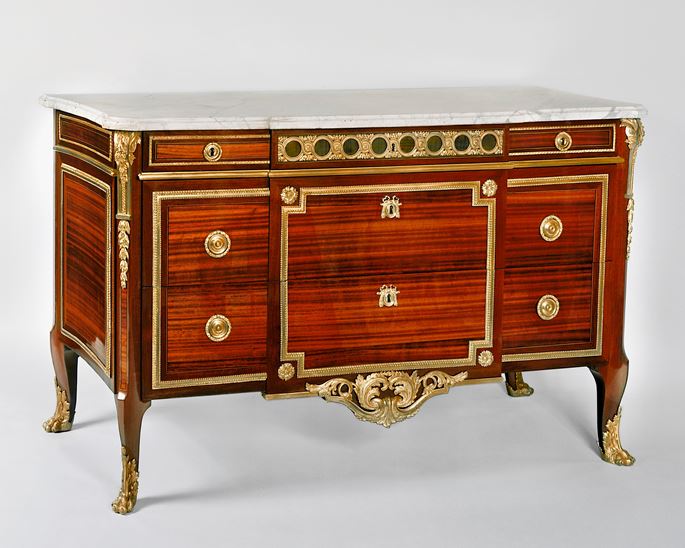 Exceptional chest of drawers in satin wood and amaranth decorated with chased and gilt bronzes | MasterArt