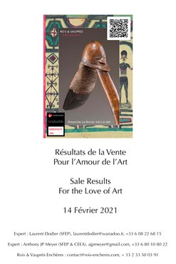 Résultats de la vente Pour l'Amour de l'Art / Sales Results For the Love of Art