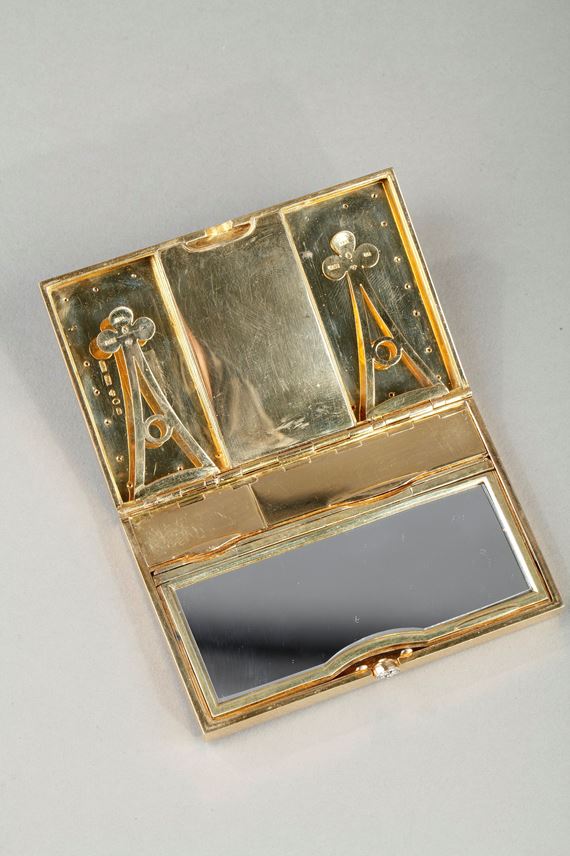 A gold and enamel minaudiere, Art Deco | MasterArt