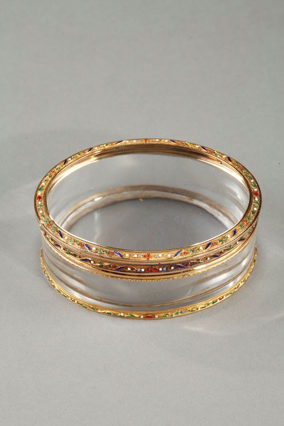 Rock crystal and gold oval box, late 18th century | MasterArt