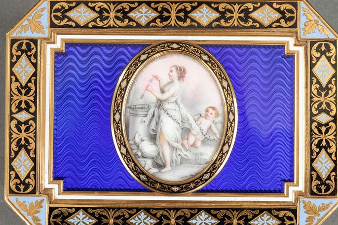Gold and enamelled 18th century Swiss snuff-box. | MasterArt